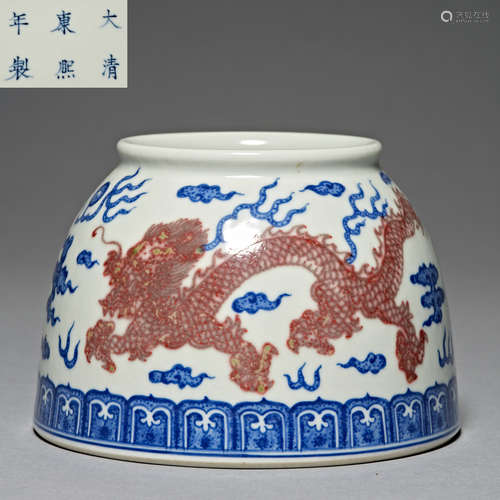 Qing Dynasty Kangxi, blue and white porcelain, Taibai Zun