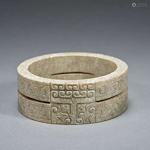 Han Dynasty,Hetian Jade, Jade Ring