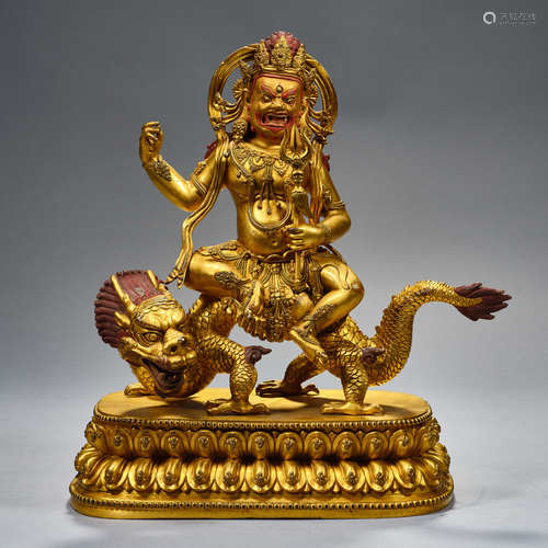 Ming and Qing Dynasties,NGilt Bronze , Buddha Statue