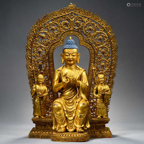 Ming Dynasty, Gilt Bronze ,  Buddha Statue