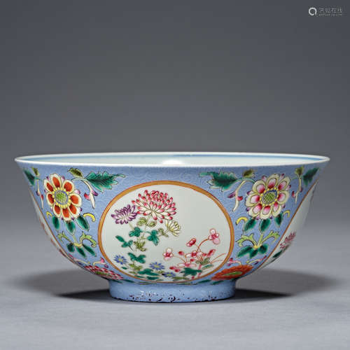 Qing Dynasty, Famille Rose, open Windows, flower patterns, B...