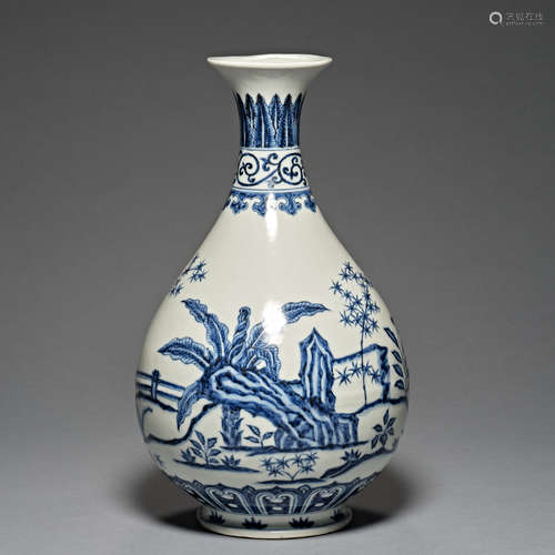 Qing Dynasty, blue and white porcelain, Bottle