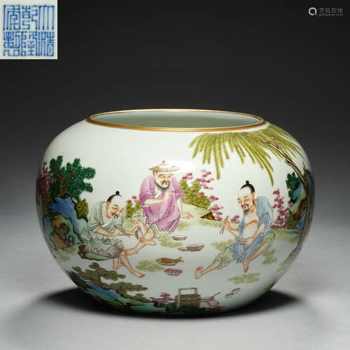 Qing Dynasty Qianlong, Famille Rose,Porcelain, Pot