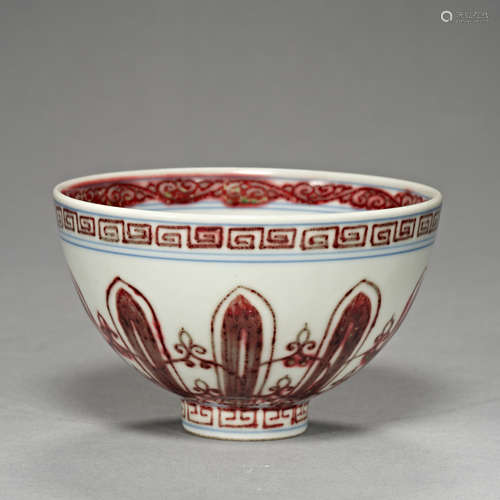 Ming Dynasty, glazed red porcelain, Bowl