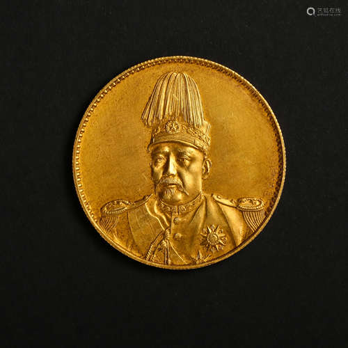 CHINESE 20TH CENTURY PURE GOLD COIN