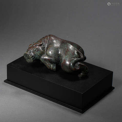 CHINESE HAN DYNASTY BRONZE BULL