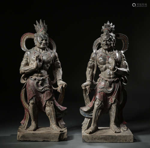 A PAIR OF CHINESE STATUES, TANG DYNASTY