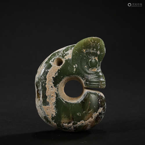 HEMO JADE PIG DRAGON, HONGSHAN CULTURE, CHINA