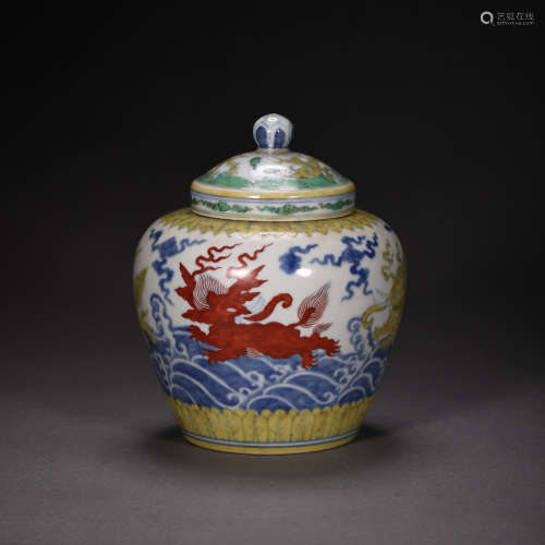CHINESE MING DYNASTY CHENGHUA BUCKET COLOR POT  