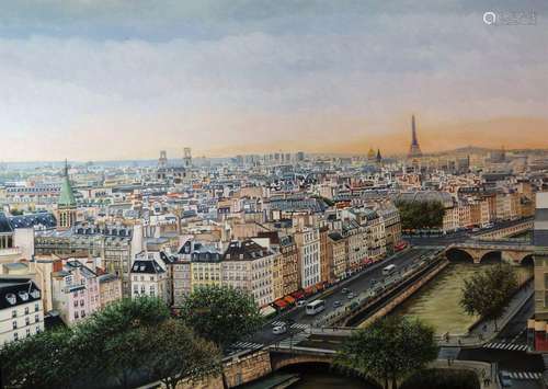 FERNANDO COBO (Madrid, 1975). “Paris from Notre Dame”, 2022....