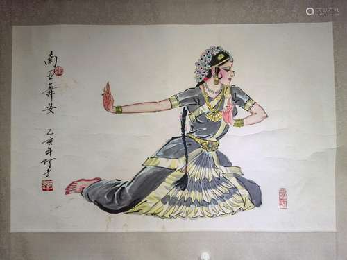 美女（阿老款 藏家得自画家之手）