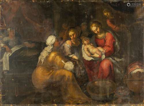 Scuola napoletana sec.XVII "Scena Sacra"