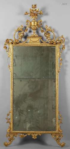 Grande specchiera Luigi XVI in legno finemente