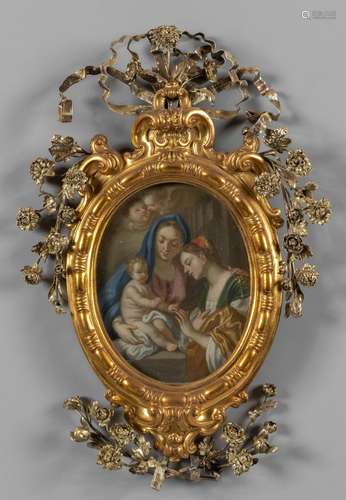 Scuola romana inizi sec. XVIII "Madonna con