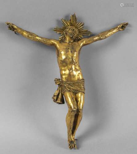 Cristo, scultura in bronzo dorato,