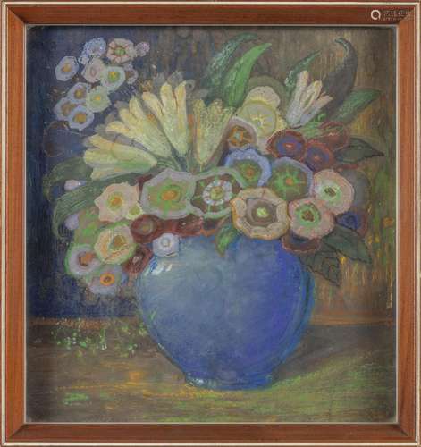 Vaso di fiori tempera su carta I metà