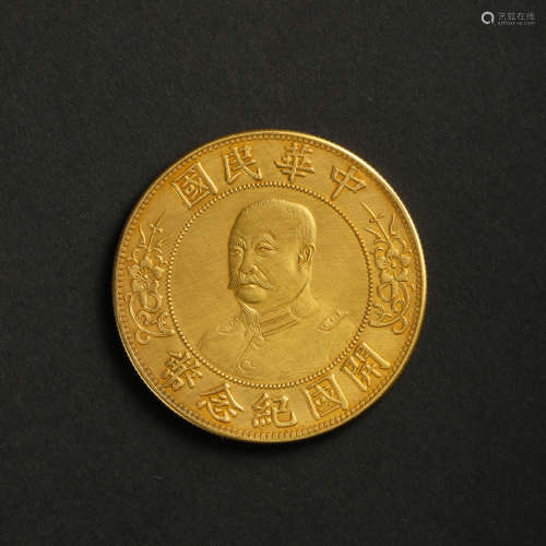 20TH CENTURY CHINESE PURE GOLD COIN