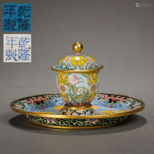 A GROUP OF ENAMEL COVERED BOWLS, QIANLONG PERIOD, QING DYNAS...