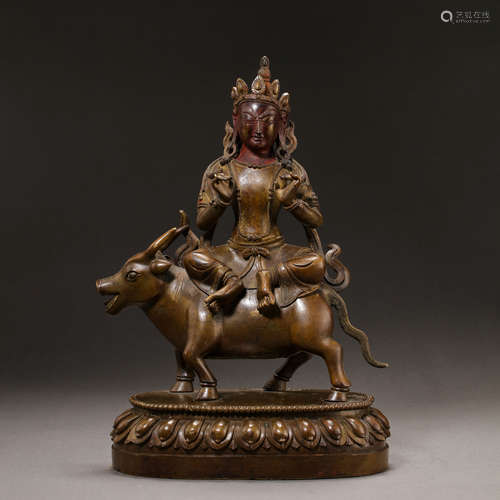 CHINESE BRONZE BUDDHA STATUE, QING DYNASTY