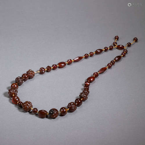 CHINESE AGATE NECKLACE, LIAO DYNASTY