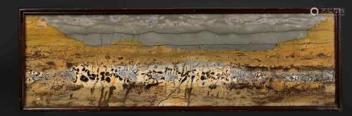 CHINESE STONE LANDSCAPE PAINTING