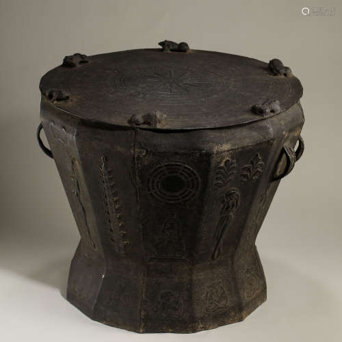 BRONZE DRUM, SONG DYNASTY, CHINA