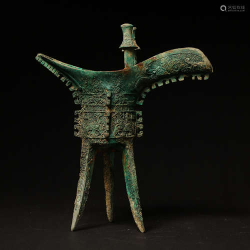 CHINESE WARRING STATES PERIOD BRONZE GOBLET