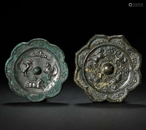 A SET OF CHINESE BRONZE MIRRORS, TANG DYNASTY