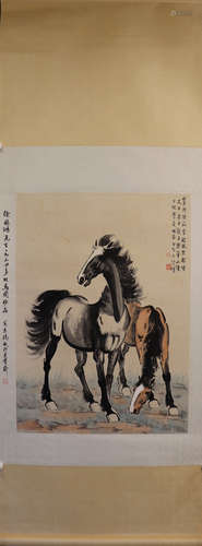 Xu Beihong (1895-1953) Chinese Painting (Two horses)