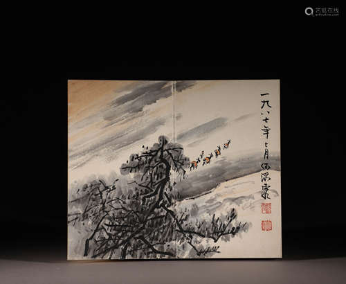 In modern times, hehaixia's collection of paper landscape pa...