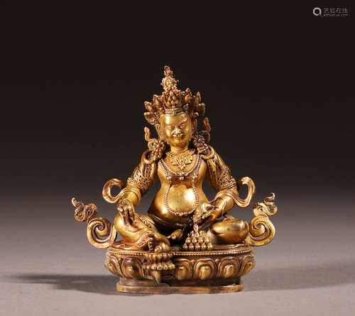 In the Qing Dynasty, the bronze gilded statue of the God of ...