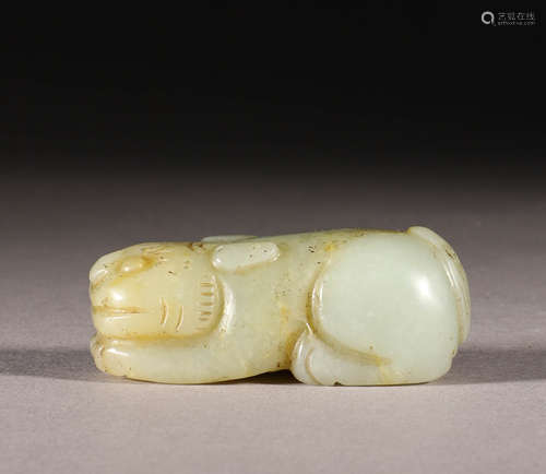 Jade animal ornaments in the Qing Dynasty