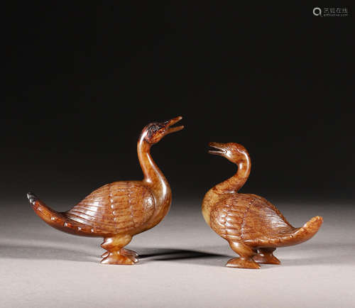 Jade goose ornaments in ancient China