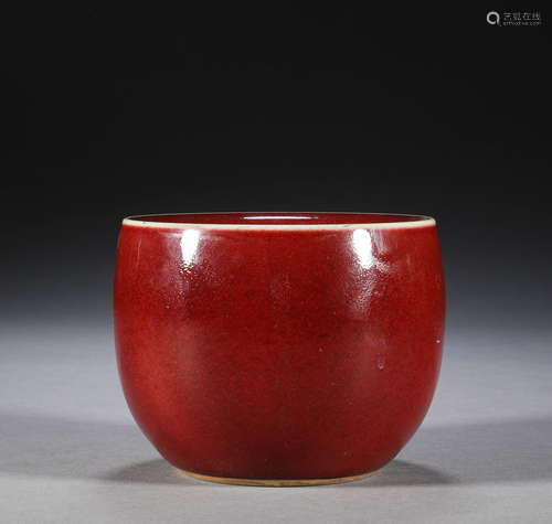 Qing Dynasty, monochrome glaze water bowl