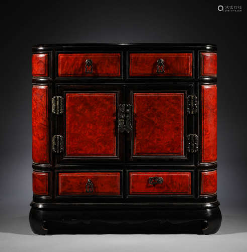 In Qing Dynasty, shadow wood multi treasure cabinet