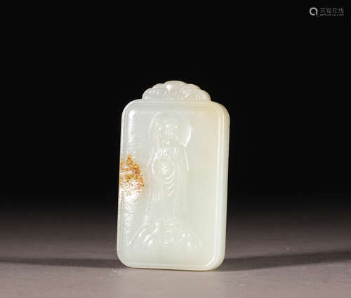 In the Qing Dynasty, Hetian jade and luohanyu Pendant