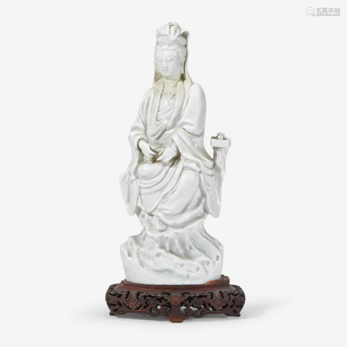 A Chinese Dehua porcelain figure of Guanyin 18th century or ...