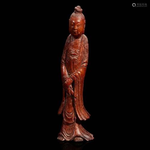 A Chinese carved bamboo Meiren Qing dynasty 18th/19th
