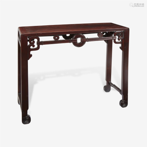 A Chinese hardwood side table 19th/early 20th century
