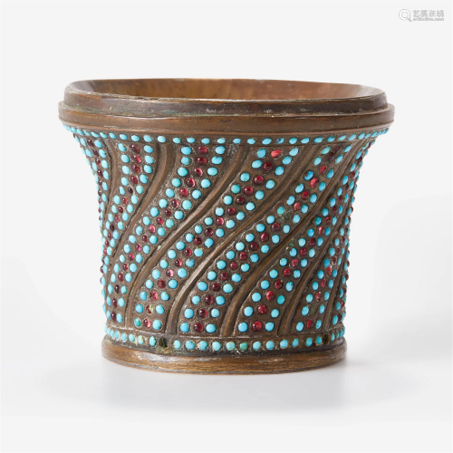 A Persian or Ottoman embellished small cup