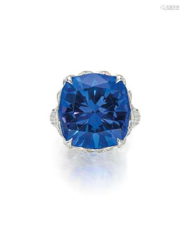 KAT FLORENCE A TANZANITE AND DIAMOND RING