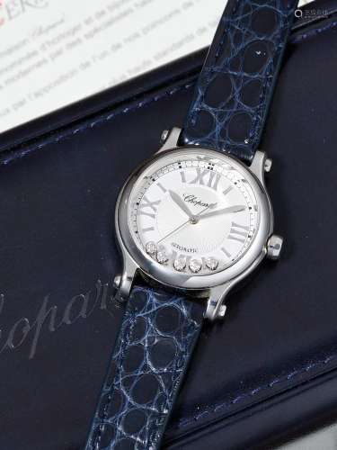 【Y】CHOPARD  HAPPY SPORT, A STAINLESS STEEL WRISTWATCH WITH F...