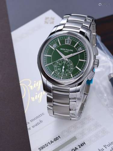 PATEK PHILIPPE  OLIVE GREEN, REF.5905/1A-001, A BRAND NEW ST...