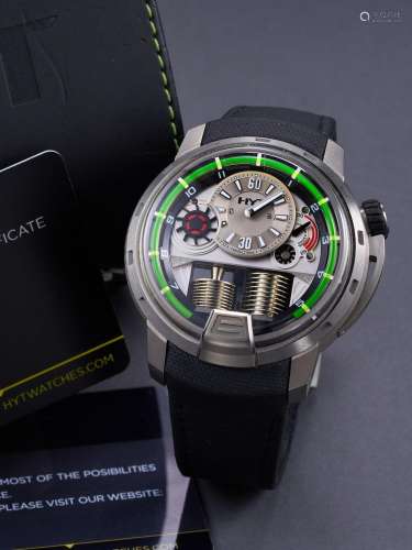HYT  H1-TT, A FINE AND INNOVATIVE TITANIUM WRISTWATCH WITH P...