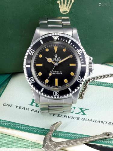 ROLEX  SUBMARINER, REF.5513, A RARE AND COMPLETE STAINLESS S...