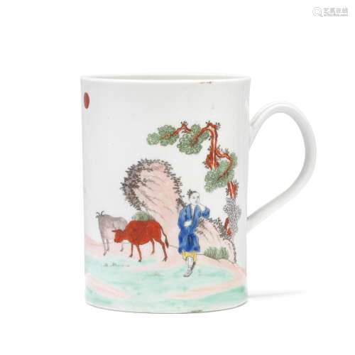 A good Worcester mug, circa 1754-56