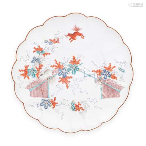 A large Chelsea dish, circa 1752-55