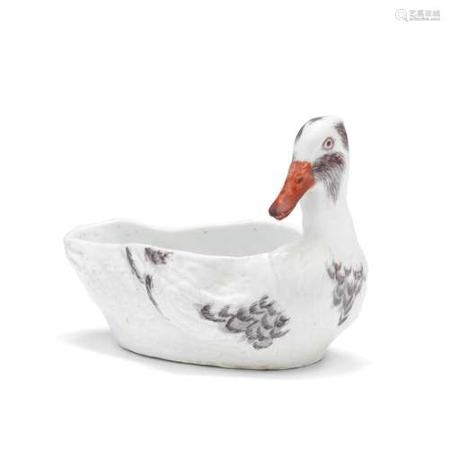 A Bow duck tureen, circa 1755-58