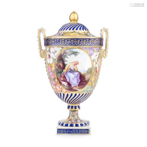 A Chelsea-Derby vase and cover by Zachariah Boreman, circa 1...