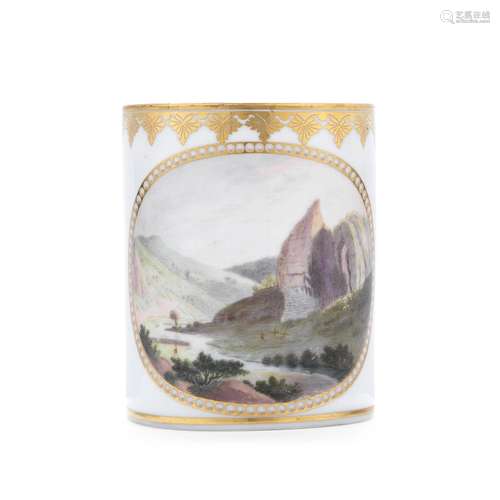 A Derby mug by Zachariah Boreman, circa 1794